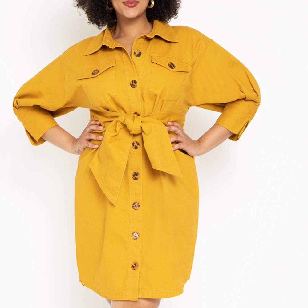 Jacket Dress with Tie Waist